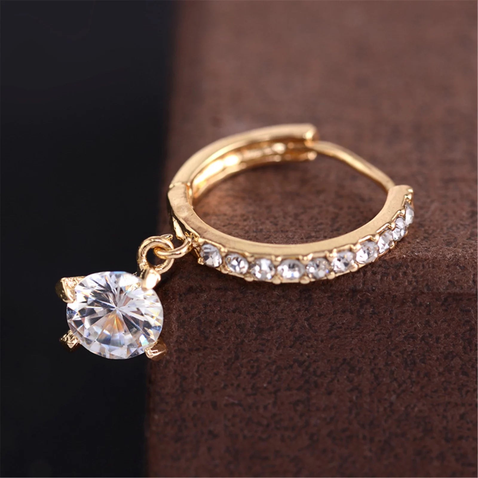 Korean Version Jewelry Valentine'S Day Gift Luxury Full Diamond Earrings Korean Style Jewelry Valentine'S Day Gift Fashion Luxury Full Diamond Earrings